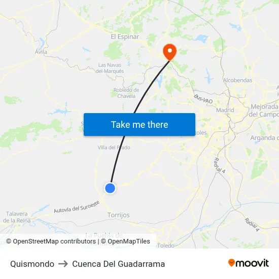 Quismondo to Cuenca Del Guadarrama map