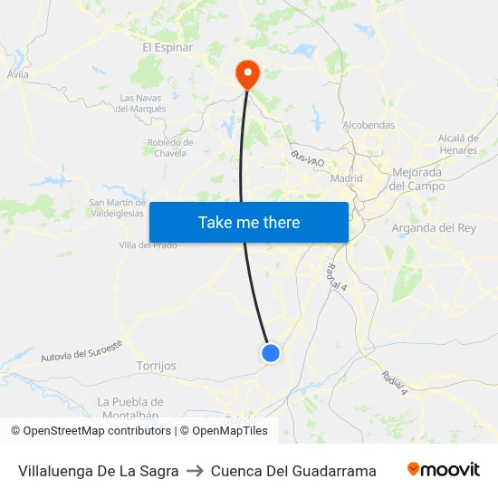 Villaluenga De La Sagra to Cuenca Del Guadarrama map
