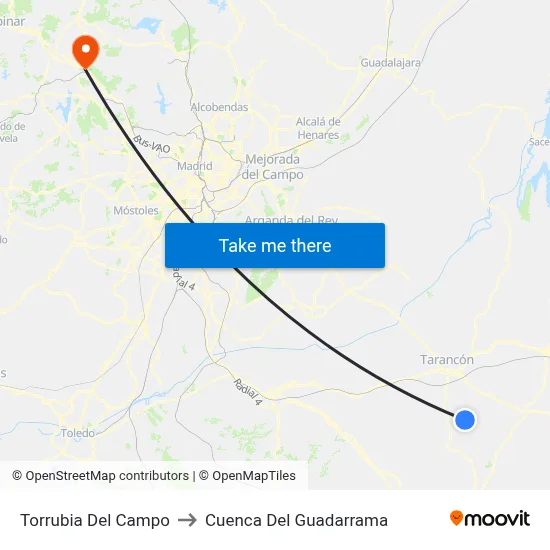 Torrubia Del Campo to Cuenca Del Guadarrama map