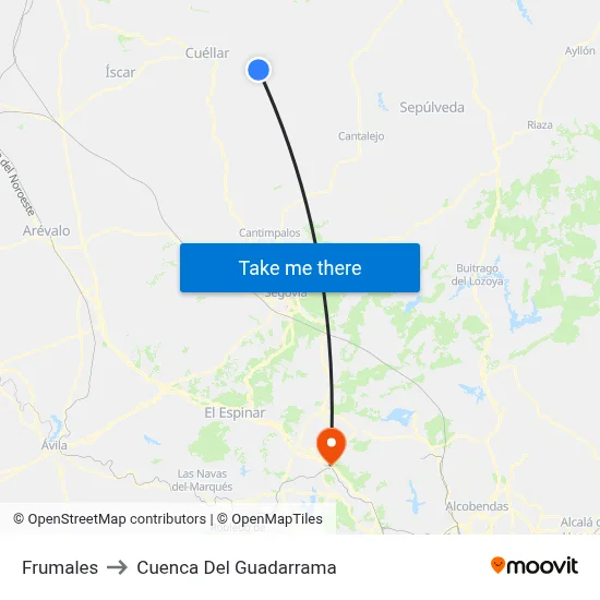 Frumales to Cuenca Del Guadarrama map