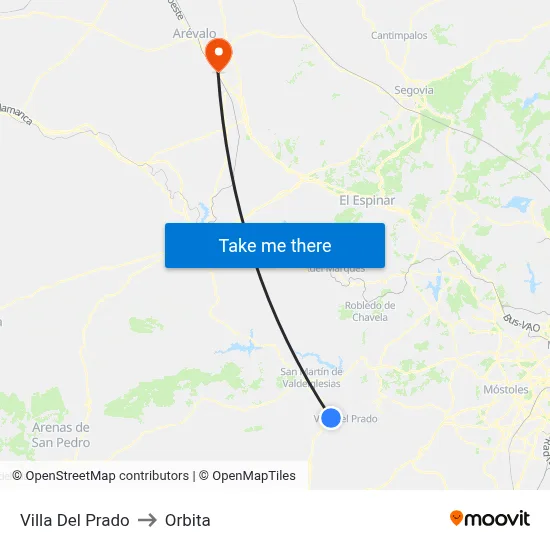 Villa Del Prado to Orbita map