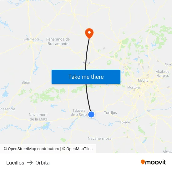 Lucillos to Orbita map