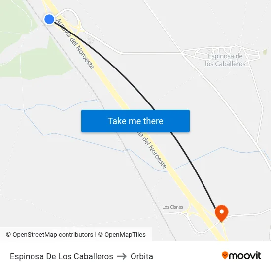 Espinosa De Los Caballeros to Orbita map