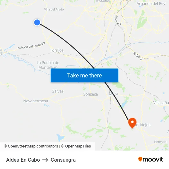 Aldea En Cabo to Consuegra map