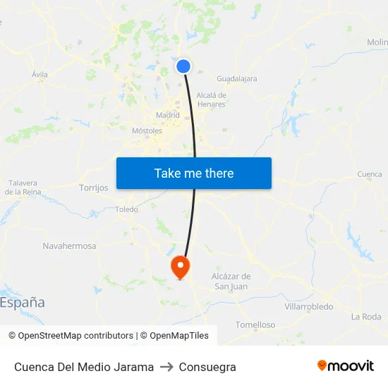 Cuenca Del Medio Jarama to Consuegra map