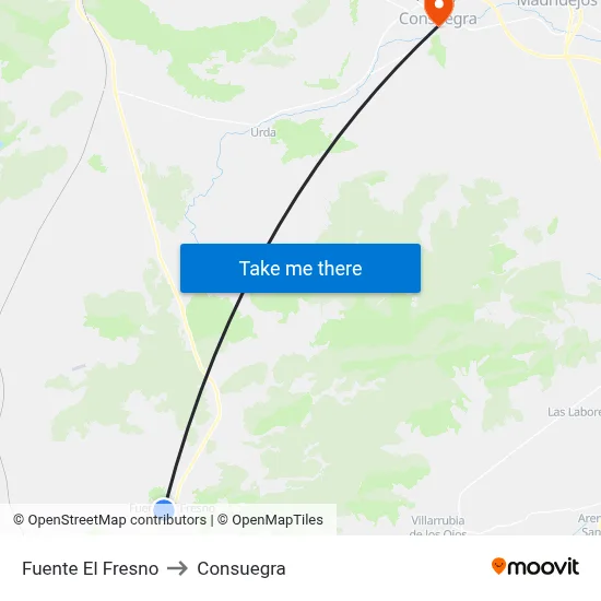 Fuente El Fresno to Consuegra map