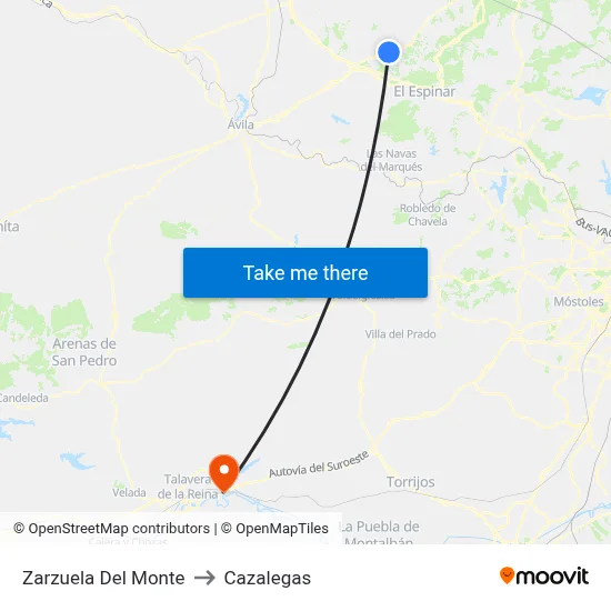 Zarzuela Del Monte to Cazalegas map