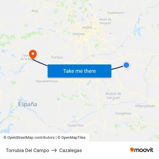 Torrubia Del Campo to Cazalegas map