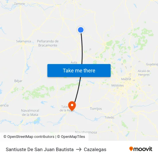 Santiuste De San Juan Bautista to Cazalegas map
