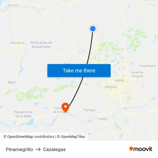 Pinarnegrillo to Cazalegas map