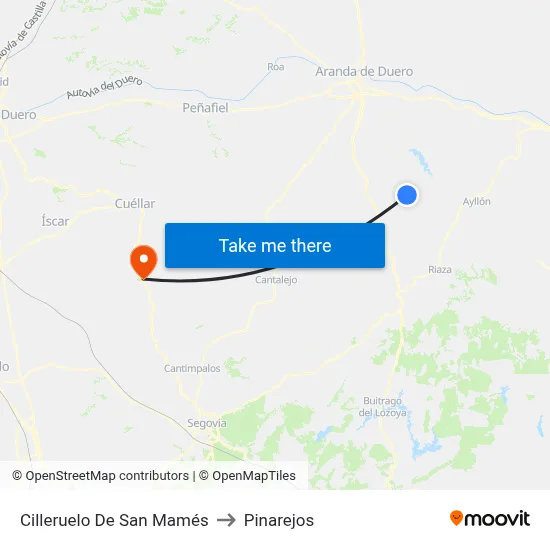 Cilleruelo De San Mamés to Pinarejos map