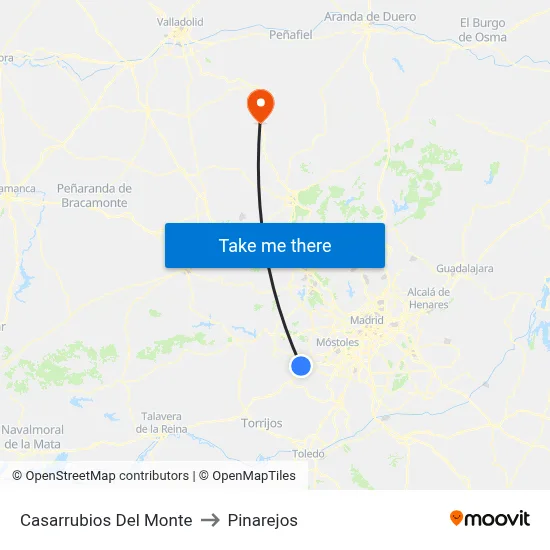Casarrubios Del Monte to Pinarejos map