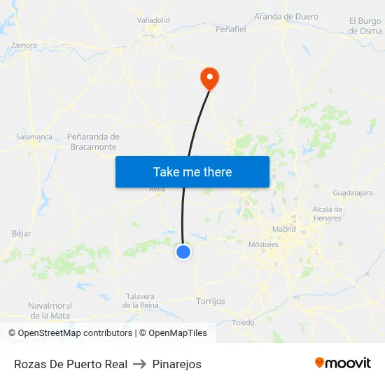 Rozas De Puerto Real to Pinarejos map