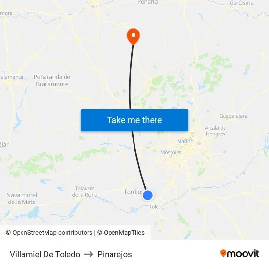 Villamiel De Toledo to Pinarejos map