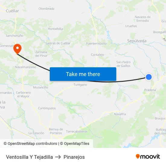 Ventosilla Y Tejadilla to Pinarejos map