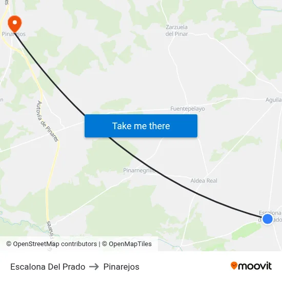 Escalona Del Prado to Pinarejos map