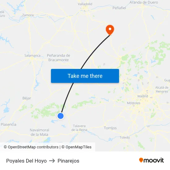 Poyales Del Hoyo to Pinarejos map
