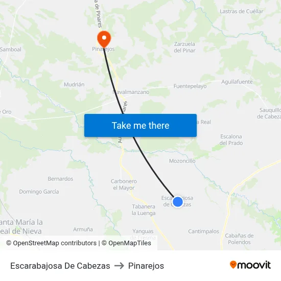 Escarabajosa De Cabezas to Pinarejos map