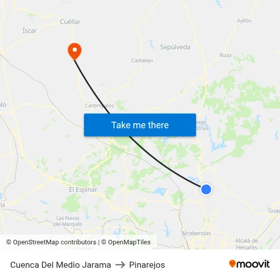 Cuenca Del Medio Jarama to Pinarejos map