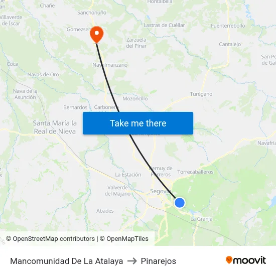 Mancomunidad De La Atalaya to Pinarejos map