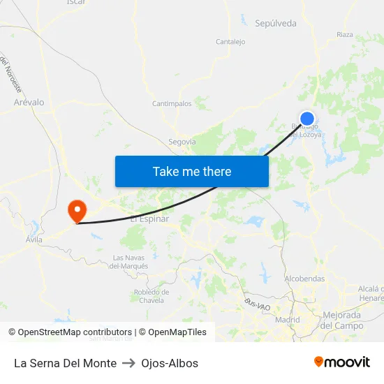 La Serna Del Monte to Ojos-Albos map