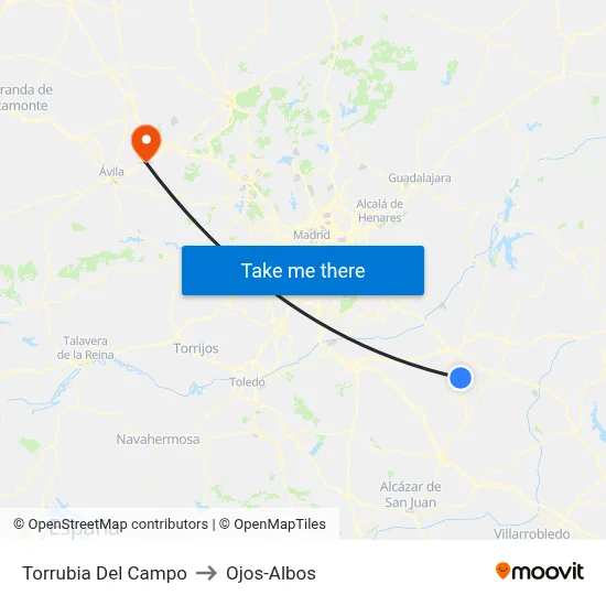 Torrubia Del Campo to Ojos-Albos map