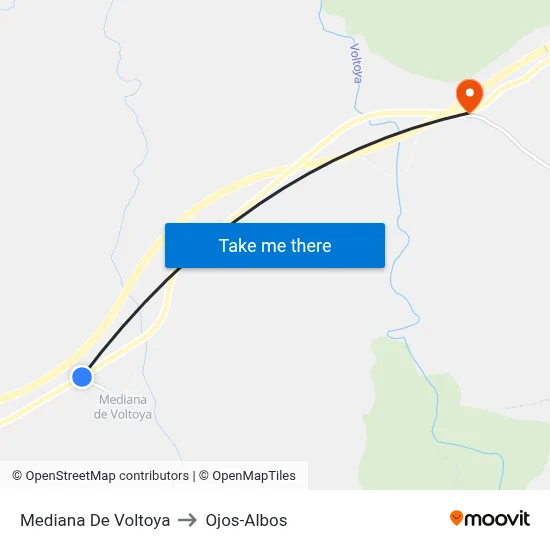 Mediana De Voltoya to Ojos-Albos map