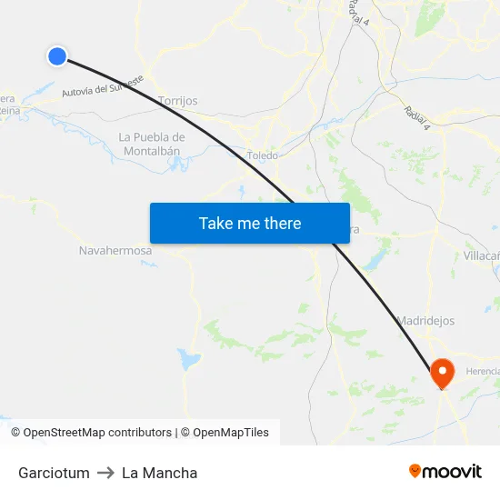Garciotum to La Mancha map