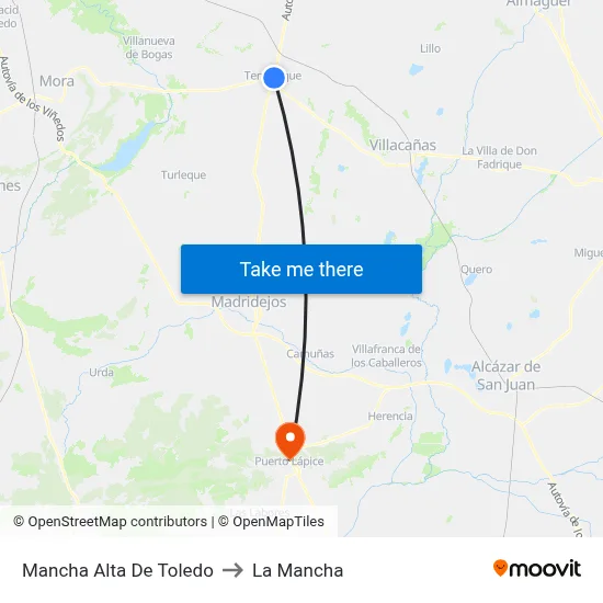 Mancha Alta De Toledo to La Mancha map