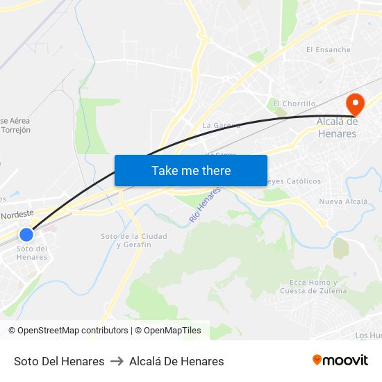 Soto Del Henares to Alcalá De Henares map