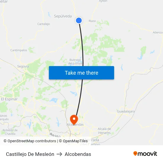 Castillejo De Mesleón to Alcobendas map