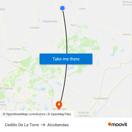 Cedillo De La Torre to Alcobendas map