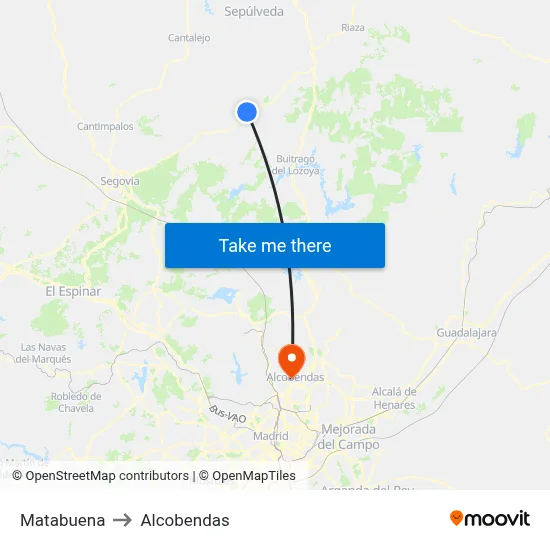 Matabuena to Alcobendas map