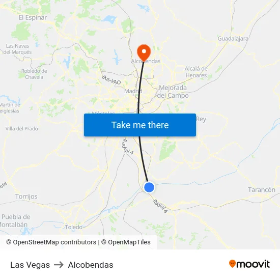 Las Vegas to Alcobendas map