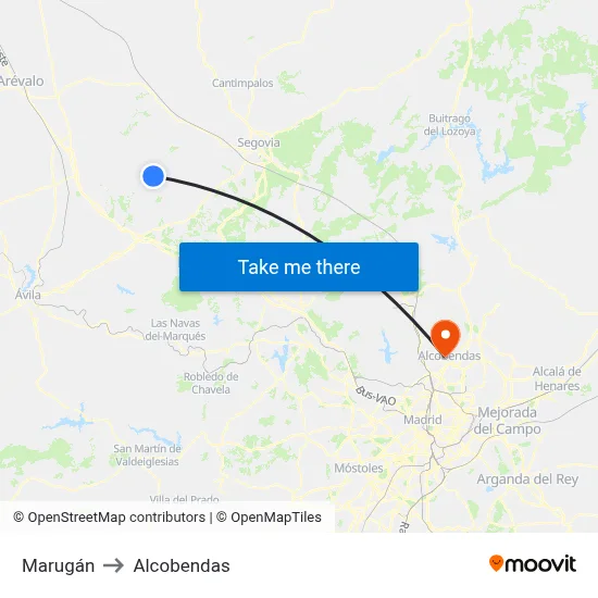 Marugán to Alcobendas map