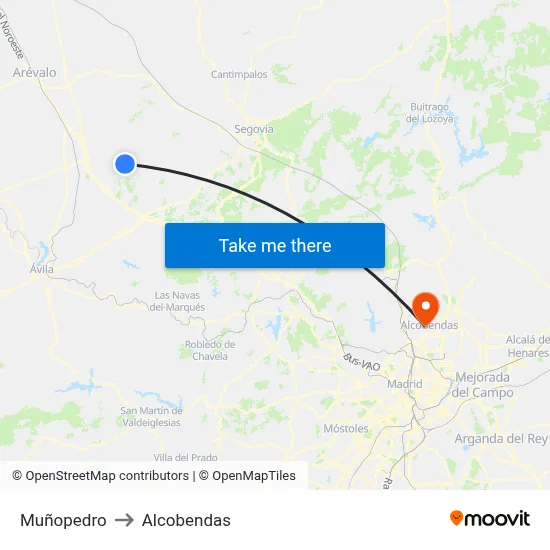 Muñopedro to Alcobendas map