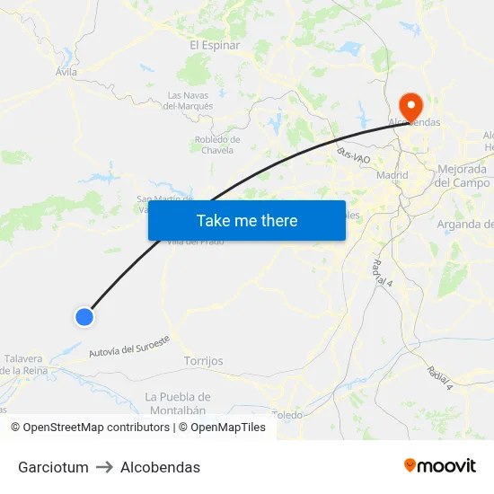 Garciotum to Alcobendas map