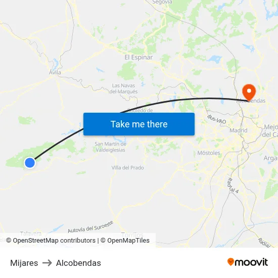 Mijares to Alcobendas map