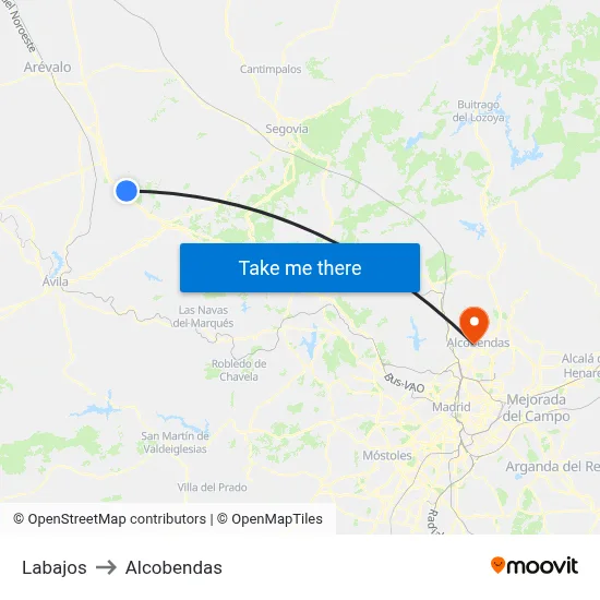 Labajos to Alcobendas map