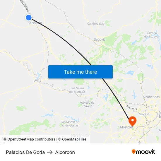 Palacios De Goda to Alcorcón map