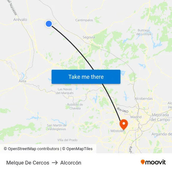 Melque De Cercos to Alcorcón map