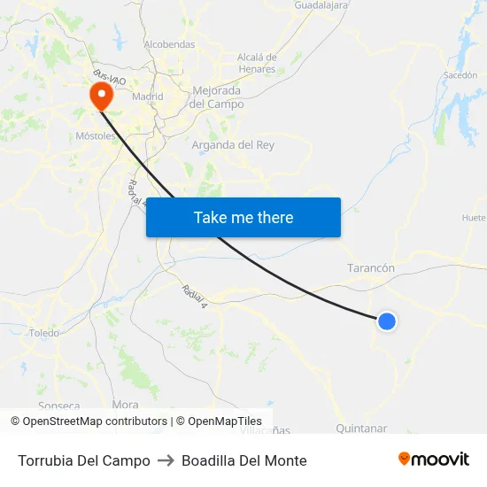 Torrubia Del Campo to Boadilla Del Monte map