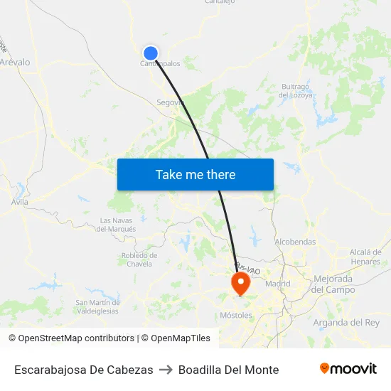 Escarabajosa De Cabezas to Boadilla Del Monte map