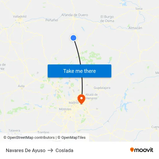 Navares De Ayuso to Coslada map