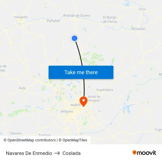 Navares De Enmedio to Coslada map