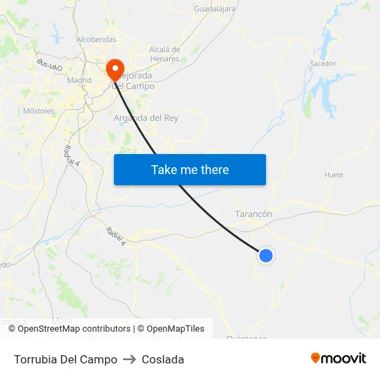 Torrubia Del Campo to Coslada map
