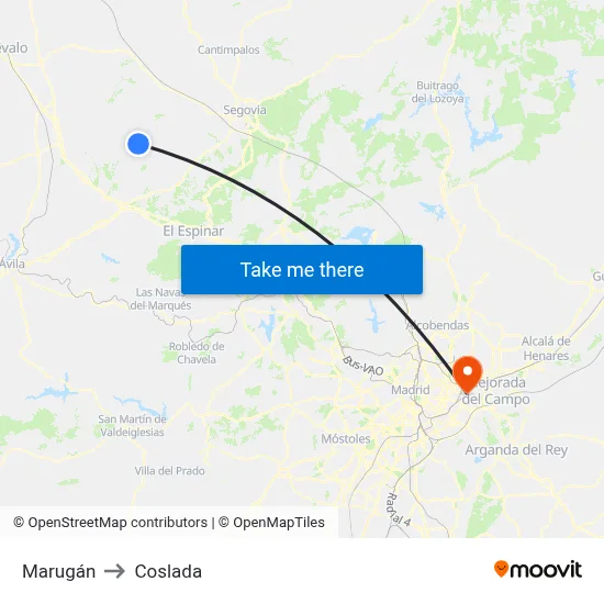 Marugán to Coslada map