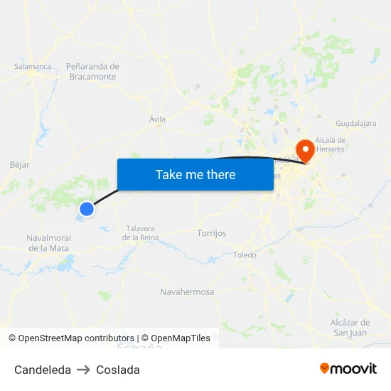 Candeleda to Coslada map