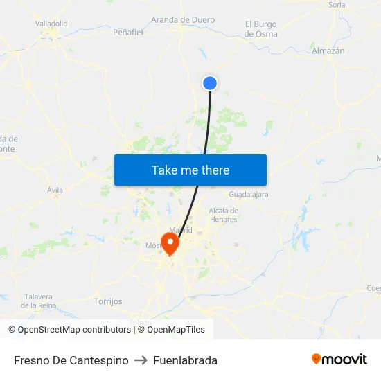 Fresno De Cantespino to Fuenlabrada map