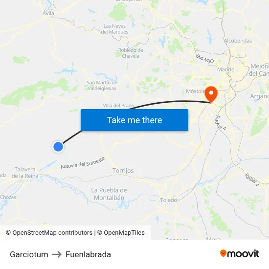 Garciotum to Fuenlabrada map
